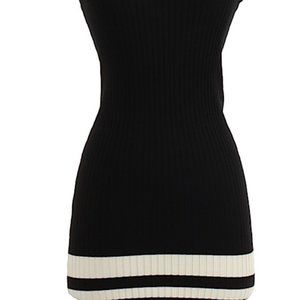 Black and white bodycon dress